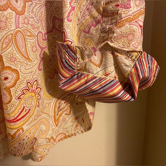 Tommy Hilfiger men's abstract floral long sleeve button up shirt- size XL - Picture 9 of 9